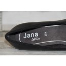 Jana Damen Pumps 5cm Absatz schwarz mit Steinchen besetztem Querband