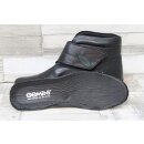 Gemini Damen Kurzstiefelette schwarz mit Klettverschluss und Blattapplikation