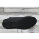Gemini Damen Kurzstiefelette schwarz mit Klettverschluss und Blattapplikation