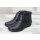 Gemini Damen Kurzstiefelette schwarz mit Klettverschluss und Blattapplikation