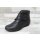Gemini Damen Kurzstiefelette schwarz mit Klettverschluss und Blattapplikation
