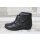 Gemini Damen Kurzstiefelette schwarz mit Klettverschluss und Blattapplikation