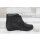 Gemini Damen Kurzstiefelette schwarz mit Klettverschluss und Blattapplikation