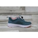LICO Mädchen Sportschuh zum Schnüren petrol/rosa mit Gummisenkel