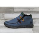 Rieker Damen Knöchelschuh jeansblau mit bunten Ösen