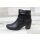 Jana Damen Kurzstiefelette schwarz mit Fesselbändchen und kleiner Zierschnalle , 4 cm Absatzhöhe