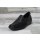 Comfortabel Damen Slipper schwarz mit seitlichen Strech-Einsätzen, herausnehmbare Innensohle