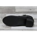 Scandi warm gefütterte Damen Stiefelette schwarz mit kleinem 4cm Absatz und 2 Reißverschlüssen Kurzstieflette