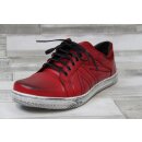Kristofer schicker Herren-Schnürschuh rot mit schwarzer Ziersteppung
