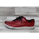 Kristofer schicker Herren-Schnürschuh rot mit schwarzer Ziersteppung