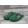 Rhön-Rennsteig Damen Pantoffel grün/beige mit bunten Herzchen, herausnehmbare Innensohle