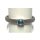 Armreif 925 Silber rhodiniert Blautopas + Zirkonias Armspange Armband