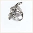 Ring 925/- Sterling Silber rhodiniert Schmetterlinge Silberring Schmuckring #60
