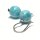 Ohrring 925/- Silber Larimar Kugel blau 15mm Ohrhänger