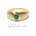 Ring 585/- Gelbgold Smaragd matt Solitärring Schmuckring #62