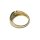 Ring 585/- Gelbgold Smaragd matt Solitärring Schmuckring #62