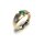 Ring 585/- Gelbgold Smaragd matt Solitärring Schmuckring #62