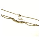 Kette 925/- Silber vergoldet Zirkonia 2reihig Glanz poliert Collier Halskette 45-50cm