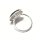 Ring 925/- Silber Zirkonia schwarz Kuppel Schmuckring Silberring #63