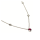 Solitär Anhänger 585/- Weißgold Rubin rund facettiert + Brillanten 0,13ct G/si Kettenanhänger inklusive Kette 42 / 45 cm