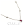 Solitär Anhänger 585/- Weißgold Rubin rund facettiert + Brillanten 0,13ct G/si Kettenanhänger inklusive Kette 42 / 45 cm
