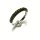 Bandring 925/- Silber rhodiniert Zirkonia grün Silberring Ring #51