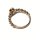 Ring 925/- Silber rosévergoldet Zirkionia Kugeloptik Kugelschiene #52