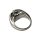 Ring 925/- Silber Zirkonia schwarz Schmuckring Silberring modern #52