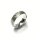 Ring 925 Silber rhodiniert Zirkonia matt gemustert Bandring #52