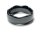 Keramik Ring halbrund schwarz 8 mm gewellt Bandring Ehering Trauring #64
