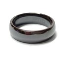 Keramik Ring halbrund braun 7 mm Bandring Ehering...