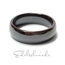Keramik Ring halbrund braun 7 mm Bandring Ehering...