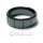 Keramik Ring halbrund schwarz 8 mm Bandring Ehering Trauring #60