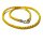 Seidenkordel gelb 925 Silber Verschluß Karabiner 45 cm Halsband