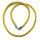 Seidenkordel gelb 925 Silber Verschluß Karabiner 42 cm Halsband