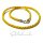 Seidenkordel gelb 925 Silber Verschluß Karabiner 40 cm Halsband