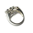 Ring 925/- Silber Zirkonia schwarz + weiß Kontrast Schmuckring Silberring #54