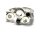 Ring 925/- Silber Zirkonia schwarz + weiß Kontrast Schmuckring Silberring #54