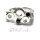 Ring 925/- Silber Zirkonia schwarz + weiß Kontrast Schmuckring Silberring #54
