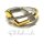 Silberring 925 Silber bicolor vergoldet Zirkonia moderner Look Schmuckring