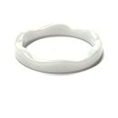 Keramik Ring weiß 3,5mm gewellt Bandring Ehering...