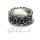 Ring 925 Silber geschwärzt Rosen Motiv Bandring Rosenring #58