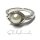 Ring 925 Silber Perle + Zirkonia rhodiniert schmal dezent Brautschmuck #58
