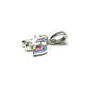 Anhänger 925 Silber rhodiniert Lack farbig Einhorn rosa blau