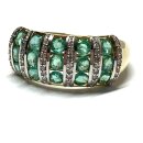 Ring 375/- Gelbgold Smaragd (1,54ct) + Diamanten (0,18ct)...