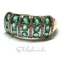 Ring 375/- Gelbgold Smaragd (1,54ct) + Diamanten (0,18ct) Schmuckring #63