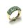 Ring 375/- Gelbgold Smaragd (1,54ct) + Diamanten (0,18ct) Schmuckring #63