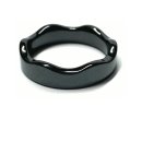 Keramik Ring schwarz 5mm gewellt Bandring Ehering...
