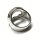 Ring 925 Silber rhodiniert matt Zirkonias einfarbig Silberring modern #58