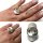 Ring 925 Silber rhodiniert matt Zirkonias einfarbig Silberring modern #58